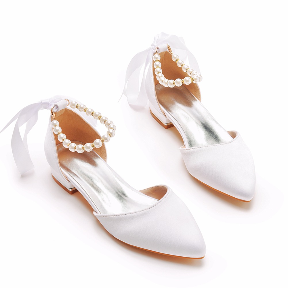 Wedding Shoes Bride Flat Heel  - Boots ulasan dan harga